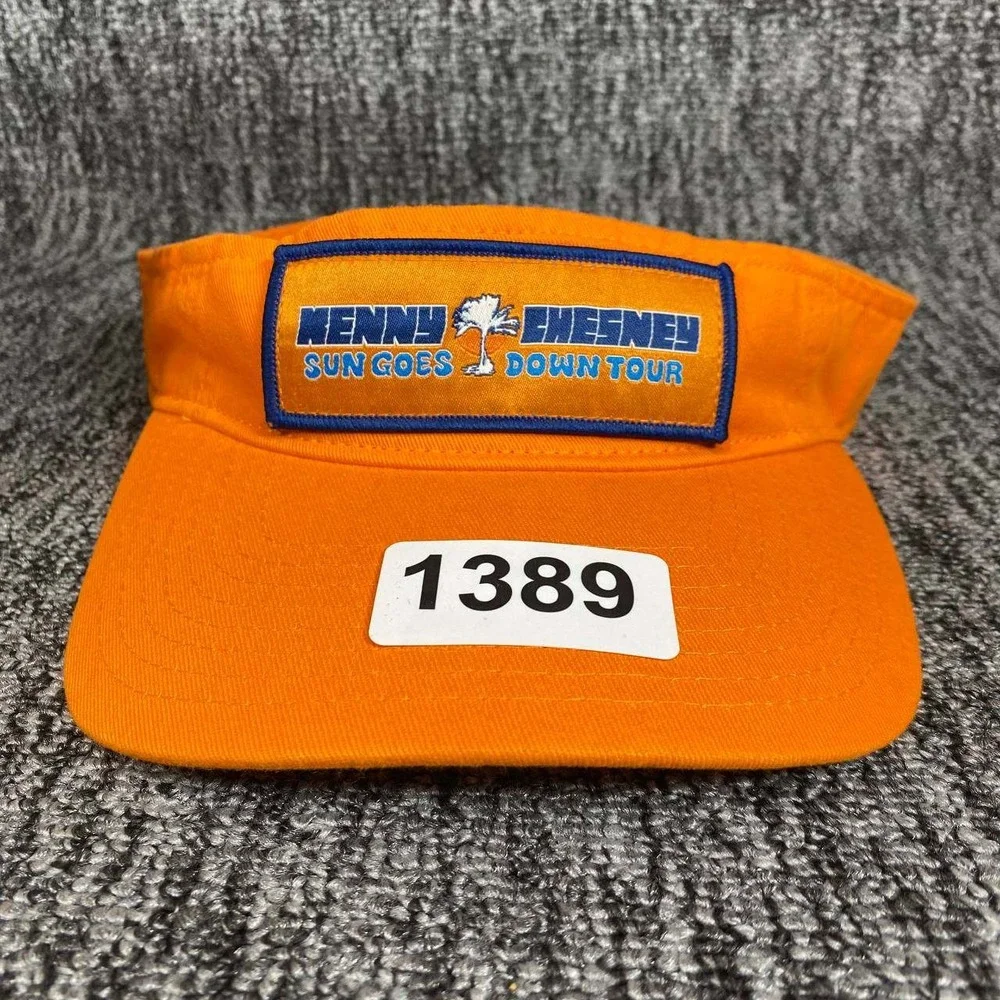 Kenny Chesney Sun Goes Down Tour‎ Mens OSFA Orange No Shoes Nation Visor Hat